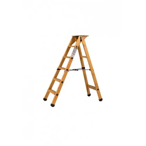 Escabeau Lyonnais bois 5 marches + tablette – hauteur de travail 2,65m – CENTAURE Marque