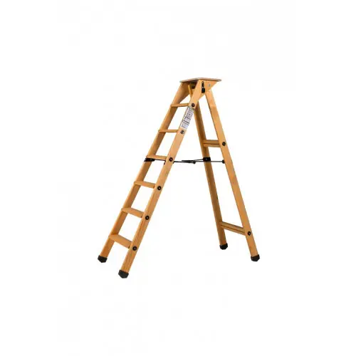 Commander Maintenant Escabeau Lyonnais bois 6 marches + tablette – hauteur de travail 2,90m – CENTAURE
