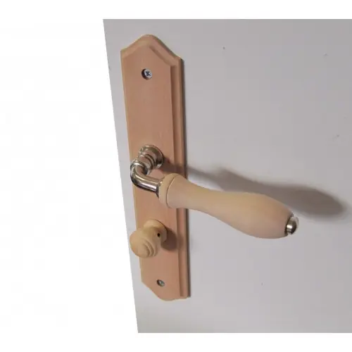 Must-Have 2 poignées de porte Bois condamnation, bois entraxe 195 mm – Centrale Brico