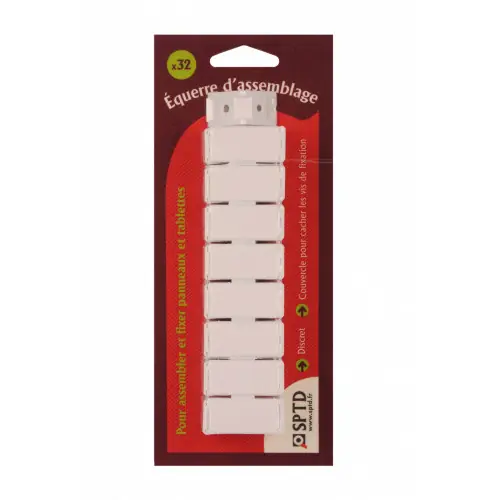 32 taquets d‘assemblage blanc, L.1.5 x l.3 cm – Centrale Brico Prix Bas