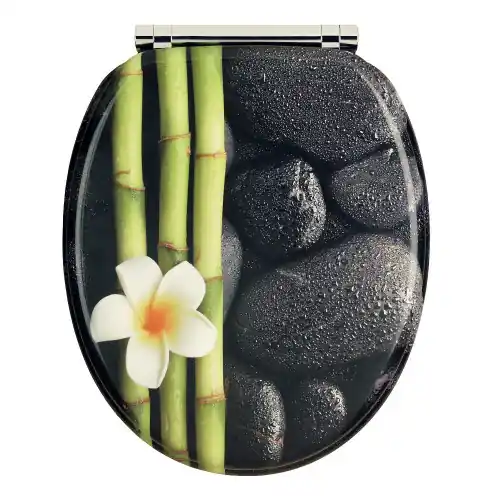 Nouveauté Abattant frein de chute déclipsable bois moulé plaqué Zen orchidée – Centrale Brico