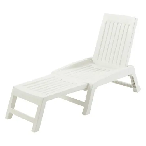Prix Choc Bain de soleil de jardin en résine injectée Orféo blanc - Centrale Brico