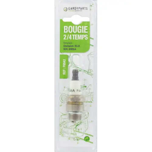 Bougie d‘allumage adaptable sous coque remplace RCJ8 - CAR8E, NGK BMR6A - Centrale Brico Paiement Sécurisé