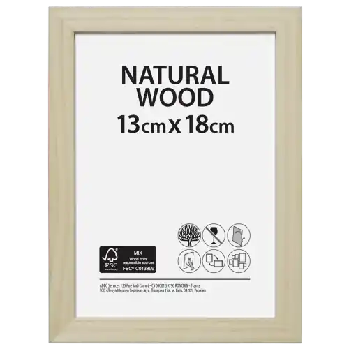 Cadre Brut, l.13 x H.18 cm, bois naturel - Centrale Brico Jusqu'à Épuisement Des Stocks