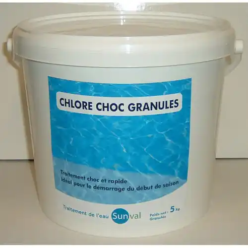 Vente Directe Chlore choc piscine, granulé 5 kg - Centrale Brico