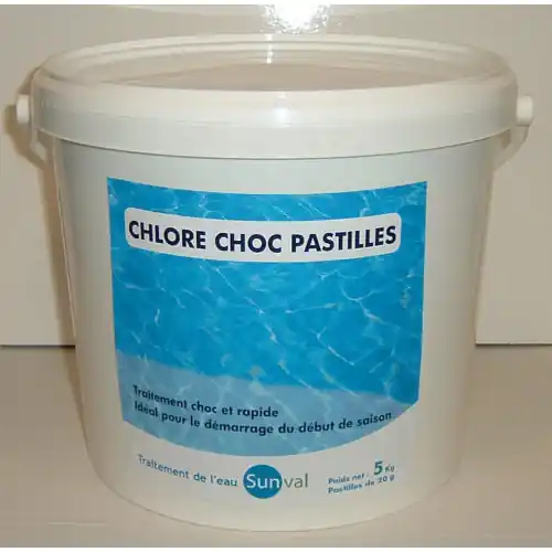 Pas Cher Chlore choc piscine, pastille 5 kg – Centrale Brico