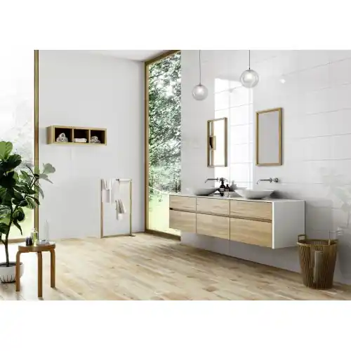 Décor mur medio relief blanc brillant l.9.2 x L.40 cm, Frosty – Centrale Brico Bon Plan