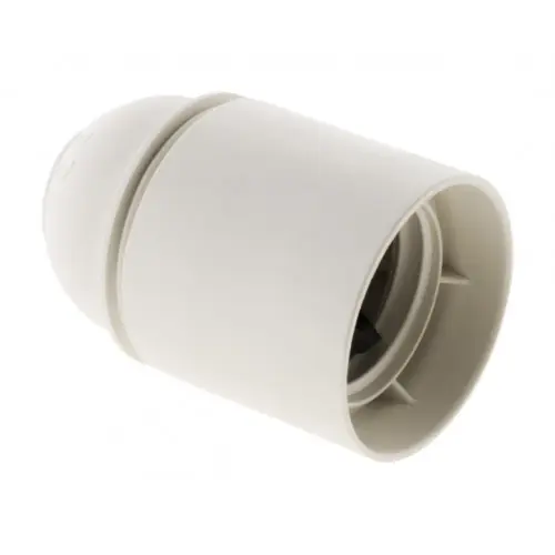 Douille E27 plastique lisse blanc HBF - Centrale Brico Offre Exclusive
