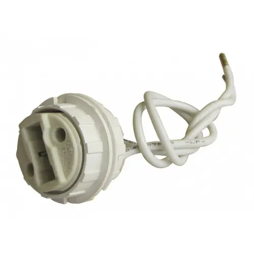 Douille filetée et bagues pour halogène G9 TIBELEC, plastique, blanc 100 W - Centrale Brico Usine Directe