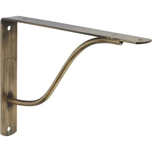 Affaire À Saisir Equerre Curva acier cuivré marron, H.17 x P.24 cm - Centrale Brico