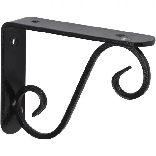 Nouveauté Equerre Prestige acier époxy noir, H.28 x P.33 cm - Centrale Brico