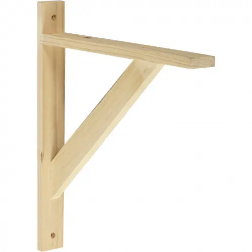Equerre Solo bois brut naturel, H.17 x P.23 cm – Centrale Brico Vente Flash
