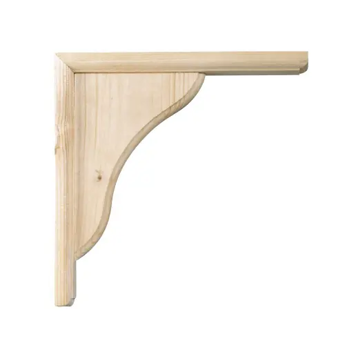 Must-Have Equerre Volute bois brut naturel, H.15 x P.15 cm - Centrale Brico