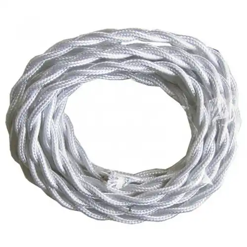Acheter Direct Fil torsadé TIBELEC, tissu, blanc – Centrale Brico