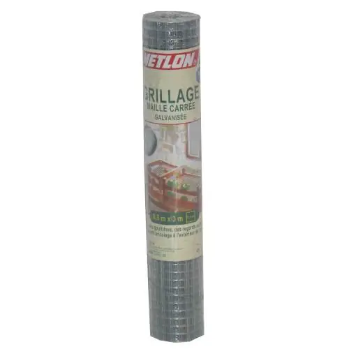 Grillage pour animaux soudé gris, H.0.5 x L.3 m, maille H.12 x l.12.7 mm - Centrale Brico Haute Qualité