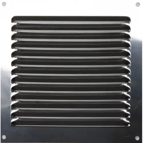 Grille d‘aération acier inoxydable naturel, L.15 x l.15 cm - Centrale Brico Jusqu'à Épuisement Des Stocks