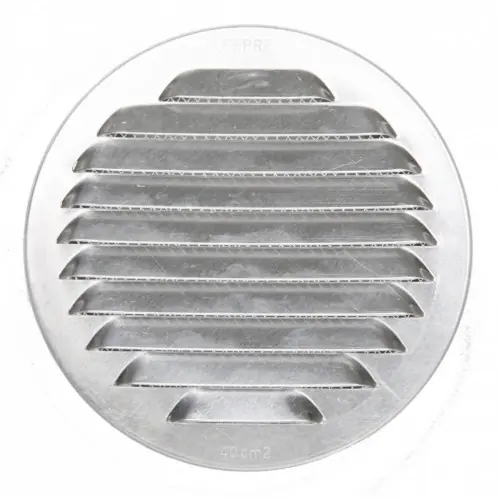 Grille d‘aération aluminium naturel Diam.11 cm - Centrale Brico Vente Directe
