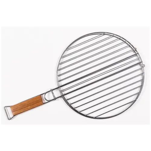 Offre Du Jour Grille Double à manche bois en acier chromé – Centrale Brico