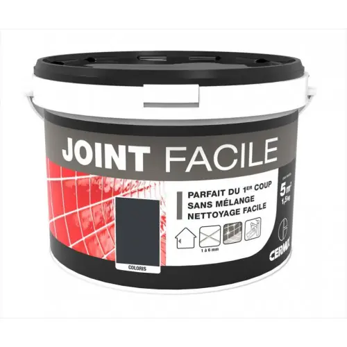 Vente Directe Joint pâte carrelage CERMIX gris foncé 1.5 kg, 5 m² Joint facile gris fonce 5m² - Centrale Brico