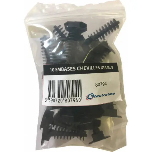 Acheter En Ligne Lot de 10 embases pour cheville, L.9 mm – Centrale Brico