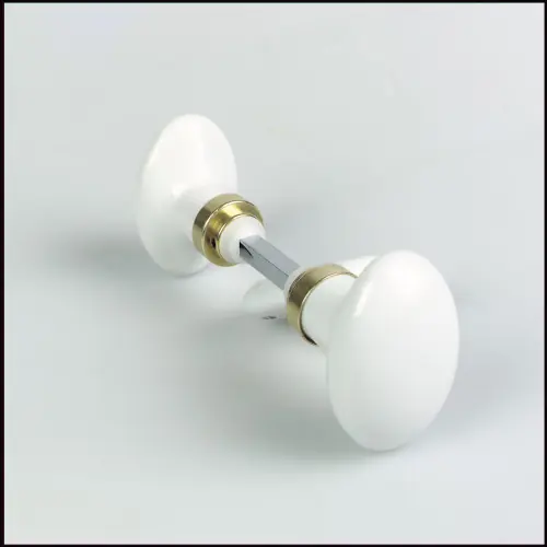 Lot de 2 boutons de porte laiton - Centrale Brico Quantité Limitée