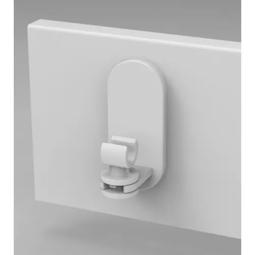 Lot de 2 supports sans perçage barre de vitrage Petite fenetre, 10 mm blanc mat - Centrale Brico Retour Gratuit