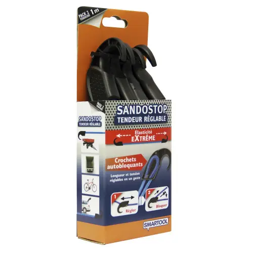 Lot de 2 tendeurs élastique, Diam.8 mm x L.1 m - Centrale Brico Réduction
