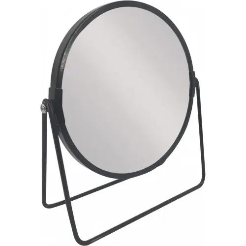 Acheter En Ligne Miroir grossissant x 2 rond à poser, H.16 x l.16 x P.8.5 cm, Basic noir - Centrale Brico