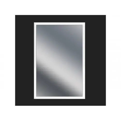 Miroir Non Lumineux Encadré Rectangulaire L.40 X L.60 Cm Arica Blanc - Centrale Brico Satisfait Ou Remboursé