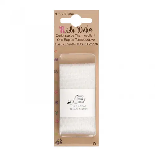 Ourlet thermocollant polyamide, blanc - Centrale Brico Super Prix