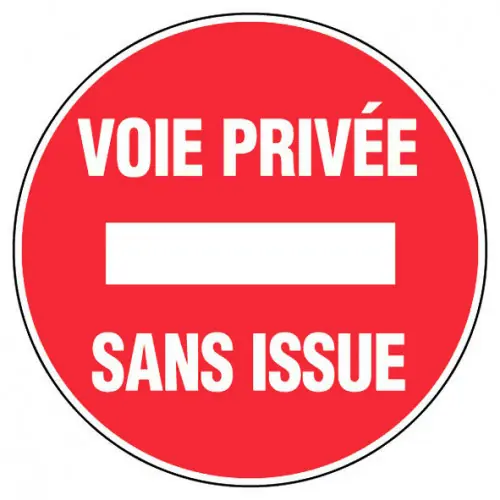 Panneau disque diametre 300 mm rigide voie privee sans issue NOVAP polystyrène L - Centrale Brico Meilleur Prix