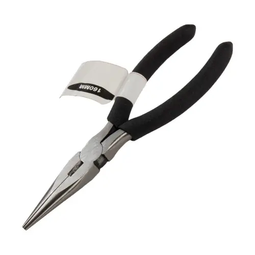 Promotion Saisonnière Pince à bec demi-ronde sans protection électrique 856517, 160 mm - Centrale Brico