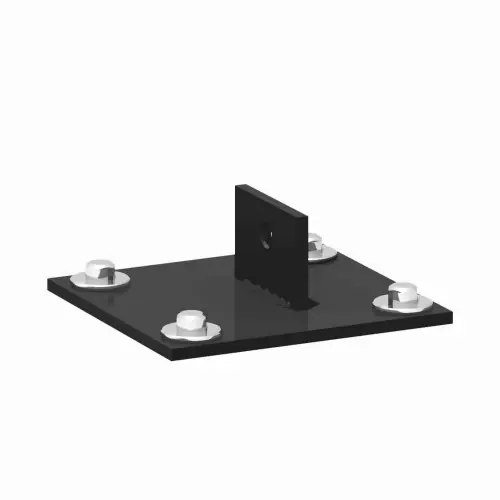 Vente Flash Platine jambe de force acier galvanisé plastifié à visser gris, H.4.8 cm – Centrale Brico