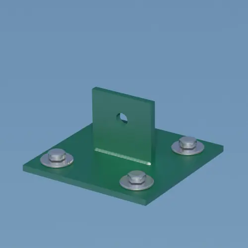 Jusqu'à Épuisement Des Stocks Platine jambe de force acier galvanisé plastifié à visser vert, H.4.3 cm x secti - Centrale Brico