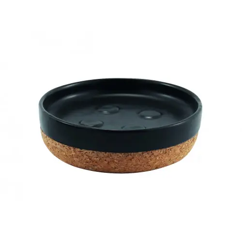 Promotion Porte-savon céramique Odemira, noir - Centrale Brico