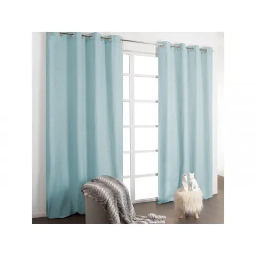 Populaire Rideau Tamisant, Coton, Andres Bleu 140X250 - Centrale Brico