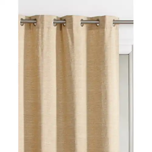 Rideau tamisant, Desert marbrures jaune l.140 x H.260 cm - Centrale Brico Offre Spéciale