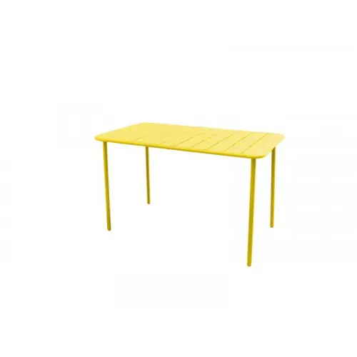 Meilleur Prix Table De Jardin De Repas Café Rectangulaire Jaune 4 Personnes – Centrale Brico