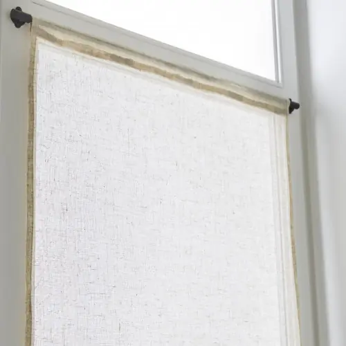 Vitrage tamisant, Rio naturel l.80 x H.160 cm - Centrale Brico Satisfait Ou Remboursé