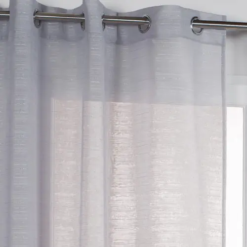 Voilage tamisant, Lola gris l.140 x H.260 cm – Centrale Brico Solde