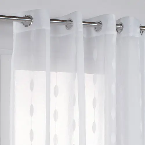 Voilage tamisant, Nina blanc l.140 x H.260 cm – Centrale Brico Remise