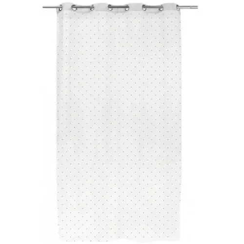 Top Vente Voilage tamisant, Swan blanc et doré l.140 x H.250 cm - Centrale Brico