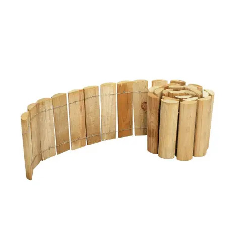 Bordure à dérouler bois, CERLAND, H.20 x L.180 cm, naturel - CERLAND Expédition Rapide