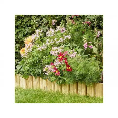 Satisfait Ou Remboursé Bordure droite à planter bois naturel, H.15 x L.119.4 cm - CERLAND