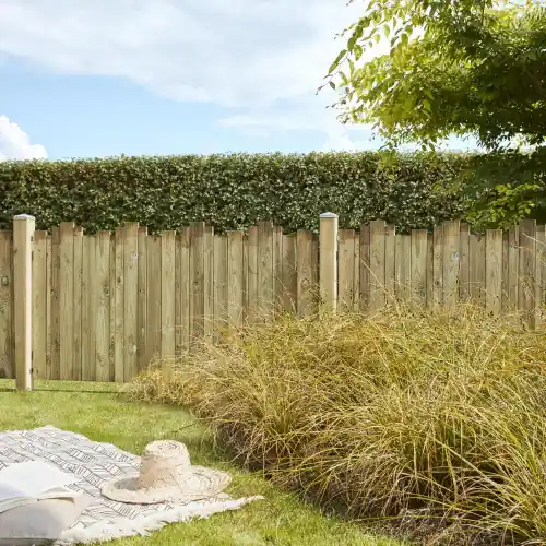 Clôture jardin bois Cleveland, CERLAND, H.95 x l.180 cm, naturel - CERLAND Commander Maintenant