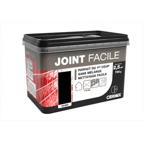 Joint pâte tout type de carrelage et mosaïque, noir, 2.5M² – CERMIX Expédition Rapide