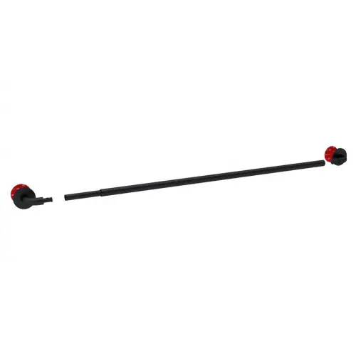 Kit de barre de vitrage sans perçage noir Curve, L.70 - 120 cm, diam.10 mm, CESS - CESSOT Must-Have