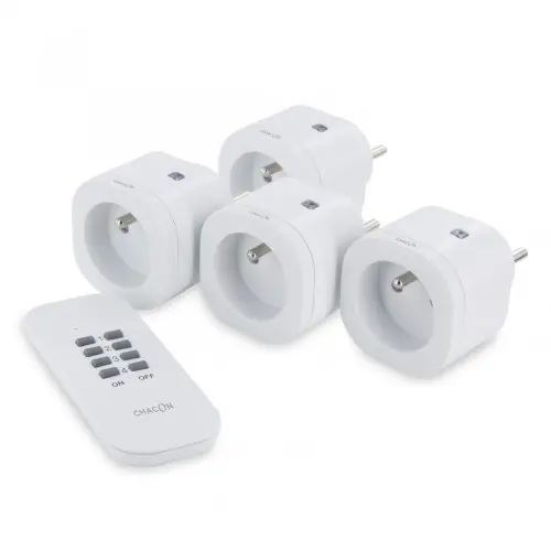 Meilleur Prix Lot de 4 prises télécommandables intérieure CHACON, 3000 W – CHACON