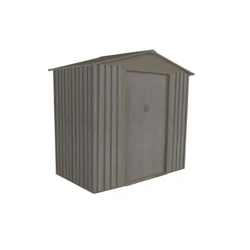 Abri jardin métal – Aspect BOIS VIEILLI 64 – 2,43 M²- GRIS – CHALET & JARDIN Usine Directe