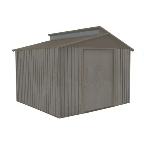 Abri jardin métal – Aspect BOIS VIEILLI 9384 – 7,25 M²- GRIS – CHALET & JARDIN Offre Exclusive